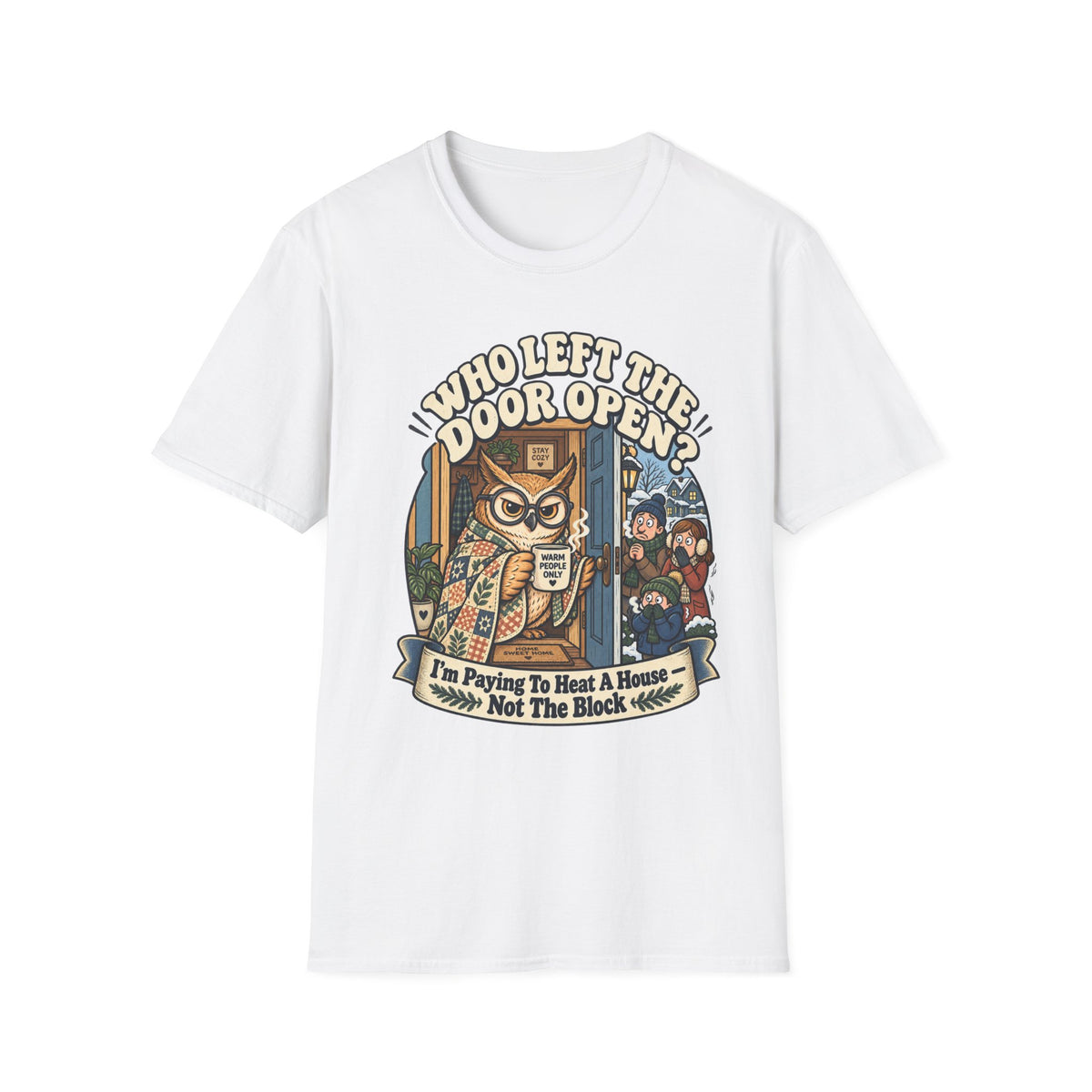 We're You Raised Ma Barn? Owl Graphic T-Shirt — Funny Country Farmhouse Tee