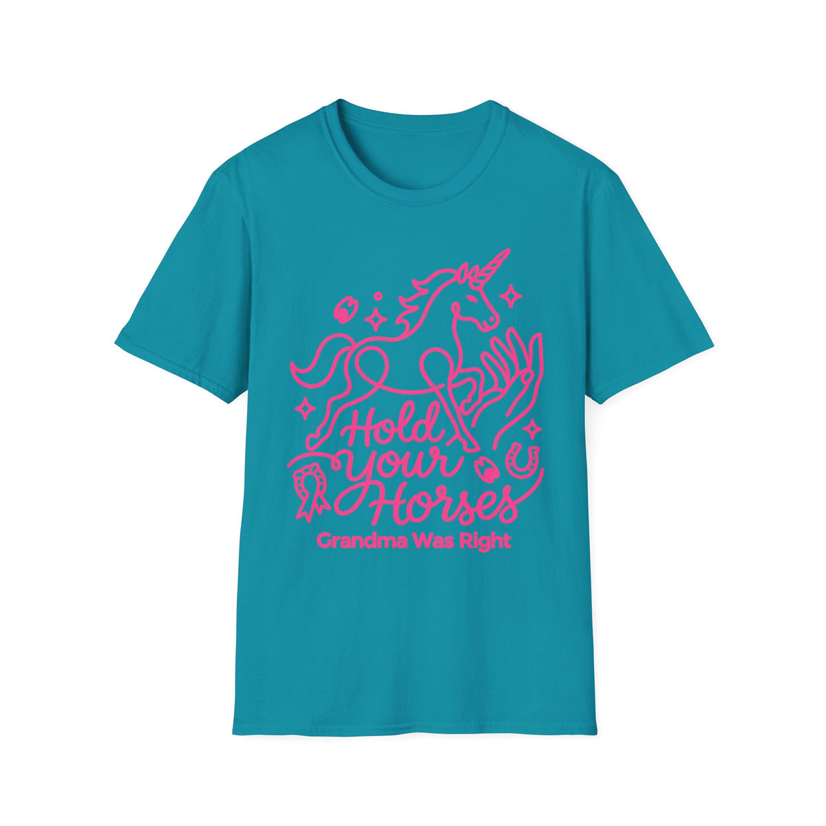 HOLD YOUR HORSE PINK T-SHIRT