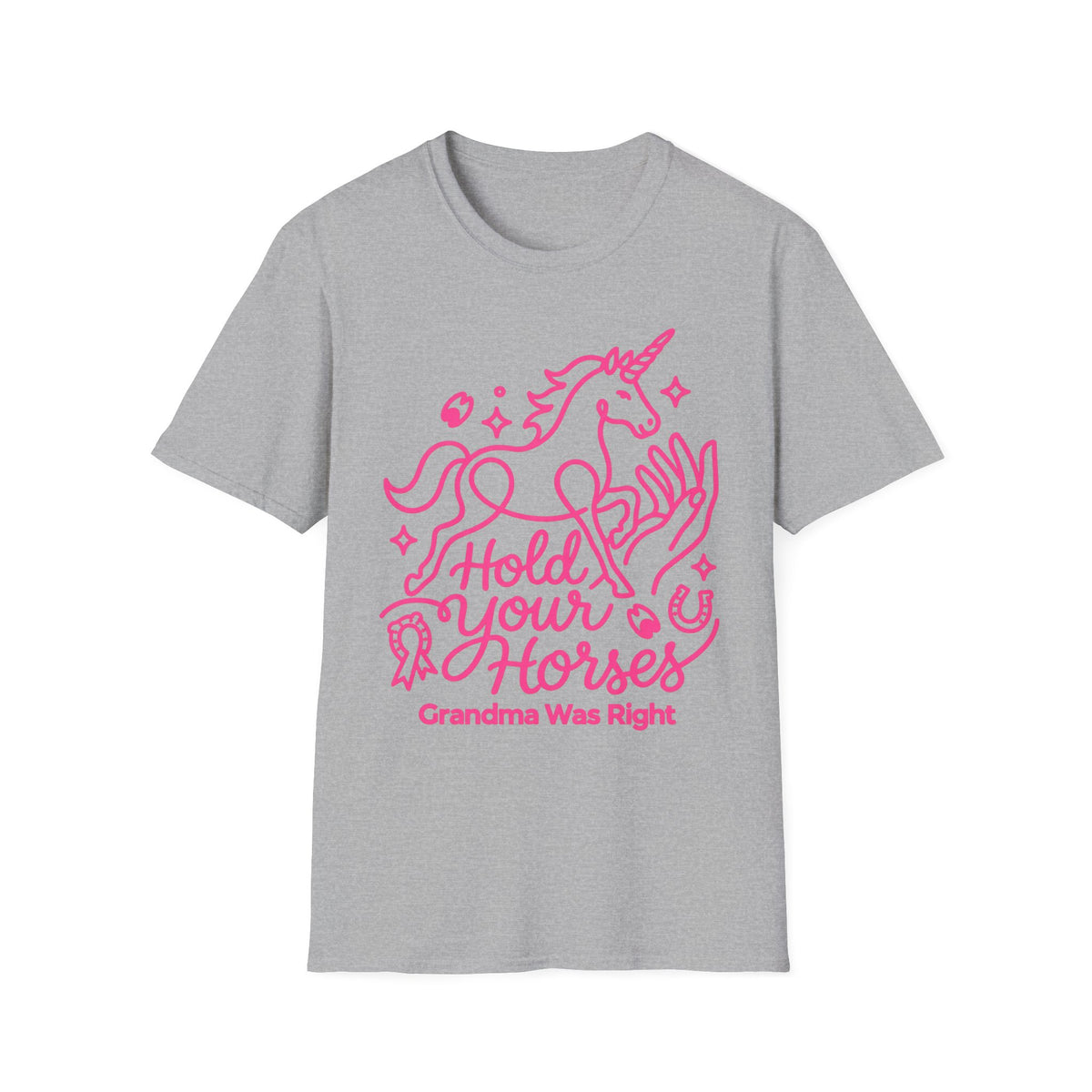 HOLD YOUR HORSE PINK T-SHIRT